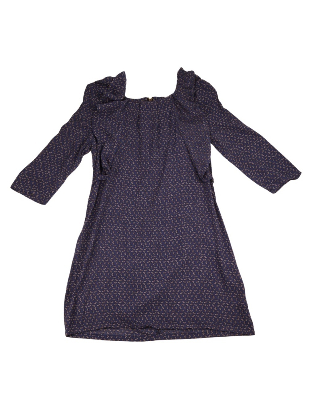 Cotton Candy Blue Bee Print Ruffle Dress Size Medium